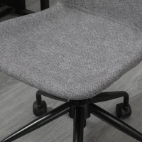 Vinsetto Home Office Chair, Swivel Task Chair with Adjustable Height and Armless Design for Small Space, Living Room, Bedroom, gray(m-9)