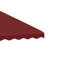 Outsunny 10' x 10' Gazebo Replacement Canopy Cover, 2 Tier Gazebo Roof Replacement TOP ONLY, Burgundy(m-9)