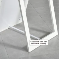 HOMCOM 58" x 20" Full Length Mirror with Frame, Floor Standing Mirror, Rectangular Full Body Mirror for Bedroom, Living Room, White(m-5)