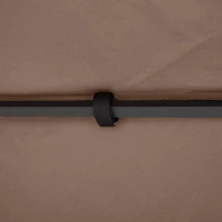 Outsunny 10' x 10' Square 2-Tier Gazebo Canopy Replacement Top Cover Outdoor Garden Sun Shade, Coffee(m-10)