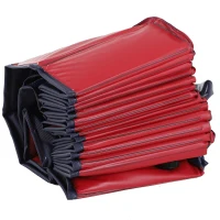 PawHut Foldable Pet Swimming Pool, Portable Dog Bathing Tub, 12" x 63" Plastic Large Dog Pool for Outdoor Dogs and Cats, Red(m-9)