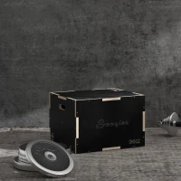 Soozier 24/20/16 In Wooden Plyometric Jump Box with Handle Openings for Home Gym Workout Training(m-1)