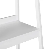 HOMCOM Set of 2, 4 Tier Ladder Shelf Bookcase, Multi-Use Display Rack, Storage Shelving Unit Display Stand, Flower Plant Stand, Home Office Furniture, White(m-9)