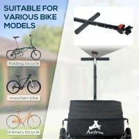 Aosom Bicycle Cargo Trailer with Removable Box and Waterproof Cover, Bike Wagon Trailer with Two 16in Wheels(m-4)