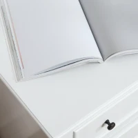 HOMCOM 3-Drawer Dresser Tower Storage Cabinet, Chest of Drawers for Bedroom, Hallway, Living Room and Bathroom, White(m-9)