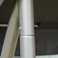 Outsunny 3-Seat Outdoor Porch Swing Chair, Patio Swing Glider with Adjustable Canopy, Breathable Seat, and Steel Frame for Garden, Poolside, Backyard, Gray(m-8)