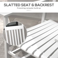 Outsunny Wooden Rocking Chair Set, Curved Armrests, High Back, Slatted Seat Outdoor Rocker Set, White(m-6)