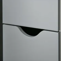 kleankin Bathroom Storage Cabinet with Open Shelves, Grey(m-7)