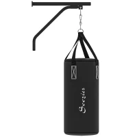 Soozier Heavy Bag Wall Mount Set, Unfilled Punching Bag Hanger with Boxing Gloves for Muay Thai and MMA Training(m-1)