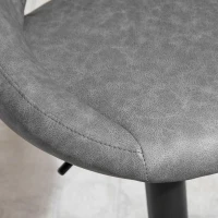 HOMCOM Bar Stools Set of 2, Swivel Bar Height Barstools Chairs with Adjustable Height, Round Heavy Metal Base, and Footrest, Gray(m-8)