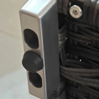 Outsunny Outdoor Storage Cabinet, Wicker 2-Door Pool Towel Storage Cabinet with Drawer, PE Rattan Pool Organizer, Grey(m-10)