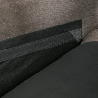 HOMCOM Mid Century Modern Loveseat Sofa, 2 Seater Small Couch with Nailhead Trim, for Living Room, Bedroom, Dark Brown(m-9)