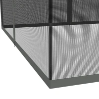 Outsunny Replacement Mosquito Netting for Gazebo 12' x 12' Black Screen Walls for Canopy with Zippers(m-9)