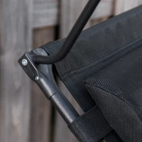 Outsunny Outdoor Zero Gravity Reclining Lounger Chair with Canopy Shade, Side Tray, Cupholder, Black(m-10)