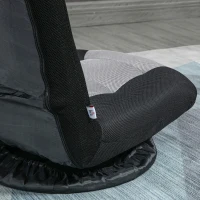 HOMCOM Folding Floor Chair for Adults Teens, 360 Degree Swivel Gaming Chair, 6 Positions Adjustable Lazy Sofa, Black(m-10)