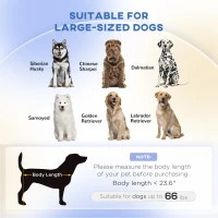 PawHut Dog Couch for Large Dogs with Removable Top, Washable Cover, Blue(m-4)