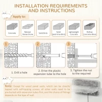 PawHut 5PCs Cat Wall Shelves with Steps, Perches, Ladders, Platforms, Gray(m-7)