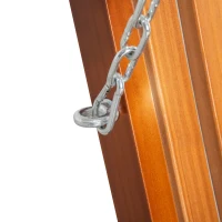 Outsunny 2 Person Front Porch Swing, Hanging Patio Swing, Outdoor Swing Bench with Pine Wood Frame and Hanging Chains for Garden and Yard(m-8)