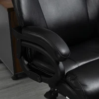 Vinsetto Big and Tall Executive Office Chair 396lbs with Wide Seat, Home High Back PU Leather Chair with Adjustable Height, Swivel Wheels, Black(m-9)