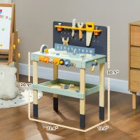 Qaba 49 Piece Toddler Tool Set for Ages 3-6 Years, Light Blue(m-3)