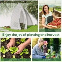 Outsunny 55" x 55" x 71" PE Greenhouse, Portable Tomato Hot House for Plants with Zippered Door for Outdoor Garden, or Patio, White(m-7)