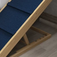 PawHut Adjustable Dog Ramp for Bed, Sofa, with Non-Slip Surface, Folding Dog Stair for Small, Medium, Large Dogs(m-10)