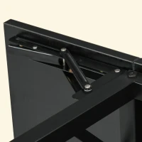 HOMCOM Folding Dining Table for 2 to 4 People, Industrial Drop Leaf Table, Kitchen Table for Small Spaces, Black(m-9)