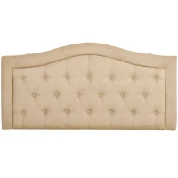 HOMCOM Upholstered Headboard, Button Tufted Bedhead Board, Home Bedroom Decoration for Full-Sized Beds, Beige(m-11)