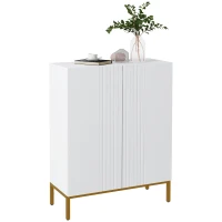 HOMCOM Shoe Storage Cabinet with Adjustable Shelves and Soft-Close Hinges, for 15-20 Pairs of Shoes, White(m-11)