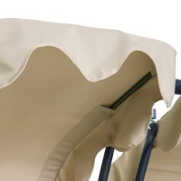 Outsunny 84A-052 Series 2-Seater Swing Canopy Replacement Top Cover, Beige(m-8)