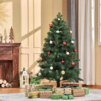 HOMCOM 5FT Artificial Pop-Up Christmas Tree Holiday Home Decoration, Green for Party(m-8)