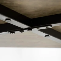 HOMCOM 5 Pieces Bar Table Set, Square Concrete Effect Dining Table Set, Small Kitchen Table and Chairs Set for 4 People, Gray(m-10)