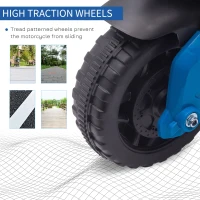 AOSOM Kids Electric Motorcycle Ride-On Toy 6V 3 km/h Max Speed for Kids 18 - 48 months Blue(m-6)