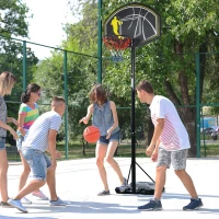 Soozier 6.5'-10' Adjustable Portable Basketball Hoop System Stand Outdoor for Kids Youth Adult(m-8)