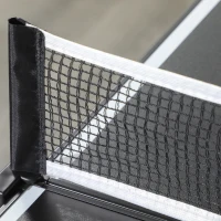 Soozier Mini Folding Table Tennis Table with Aluminium Frame, Portable Outdoor Ping Pong Table with Net for Indoor Outdoor Garden Camping, Black(m-6)