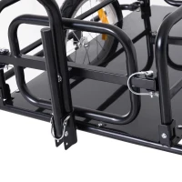 Aosom Folding Bicycle Cargo Trailer Utility Bike Cart Carrier Garden Patio Tool with Hitch Black(m-9)