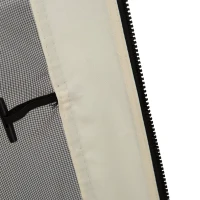 Outsunny Replacement Mosquito Netting for Gazebo 13' x 13' Black Screen Walls for Canopy with Zippers for Parties and Outdoor Activities, Cream White(m-9)