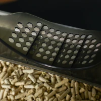 PawHut Hooded Cat Litter Box w/ Litter Mat, Litter Particle Catching, Gray(m-8)