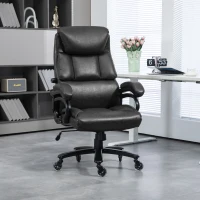 Vinsetto Big and Tall Office Chair, 400 lbs, Executive Computer Chair with PU Leather, Adjustable Height, Black(m-10)