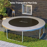 Soozier Trampoline Replacement Mat, Fits 12' Trampoline w/ 72 V-Hooks & 5.5" Springs (Spring & Frame not Included), Orange(m-10)