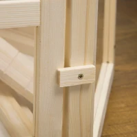 PawHut Wooden Large Hamster Cage Mouse Rats Small Animal Exercise Play House 3 Tier with Tray, Seesaws, Water Bottle(m-10)