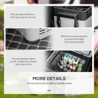 Outsunny 12 Volt Car Fridge, 42 Quart Electric Cooler, Dual Zone Portable Freezer with 12/24V DC and 110-240V AC for Driving, Travel, Fishing, Outdoor(m-7)