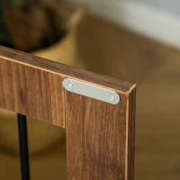 PawHut Dog Crate Furniture, Wooden End Table Furniture with Lockable Magnetic Doors, Small Size Pet Kennel Indoor Animal Cage, Brown(m-9)