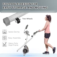 Soozier Folding Exercise Bike, Indoor Stationary Bike with 8-Level Magnetic Resistance and LCD Monitor, for Cardio Workout, Grey(m-7)