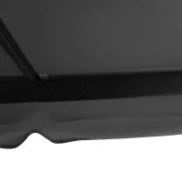 Outsunny 10' x 10' 2-Tier Outdoor Gazebo Canopy Tent with Zippered Mesh Sidewalls, Aluminum Frame for Patio, Backyard, Dark Grey(m-9)