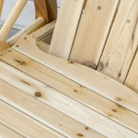 Outsunny Patio Wooden Rocking Chair, Wagon Outdoor Rocker Chair with Slatted Design and Wheel Armrests for Garden, Natural(m-9)