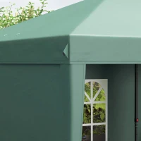 Outsunny 10' x 20' Pop Up Canopy Tent with 4 Sidewalls, Instant Gazebo with Carry Bag for Garden, Patio, Green(m-8)