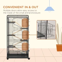PawHut 6 Levels Small Animal Cage for Dwarf Rabbits, Pet Mink, and Chinchillas(m-7)