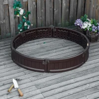 Outsunny 48" Raise Garden Bed Kit, Round Planter Box Above Ground for Flowers/Herb/Vegetables Outdoor Garden Backyard with Easy Assembly, Brown(m-7)