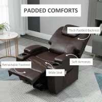 HOMCOM Power Lift Recliner Chair for Elderly, PU Leather Lift Chair with Footrest, Remote Control, Side Pockets and Cup Holders, Reclining Sofa for Living Room, Brown(m-7)